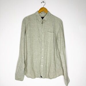 Untuckit Linen Button-Down Shirt Men’s Large Slim Fit